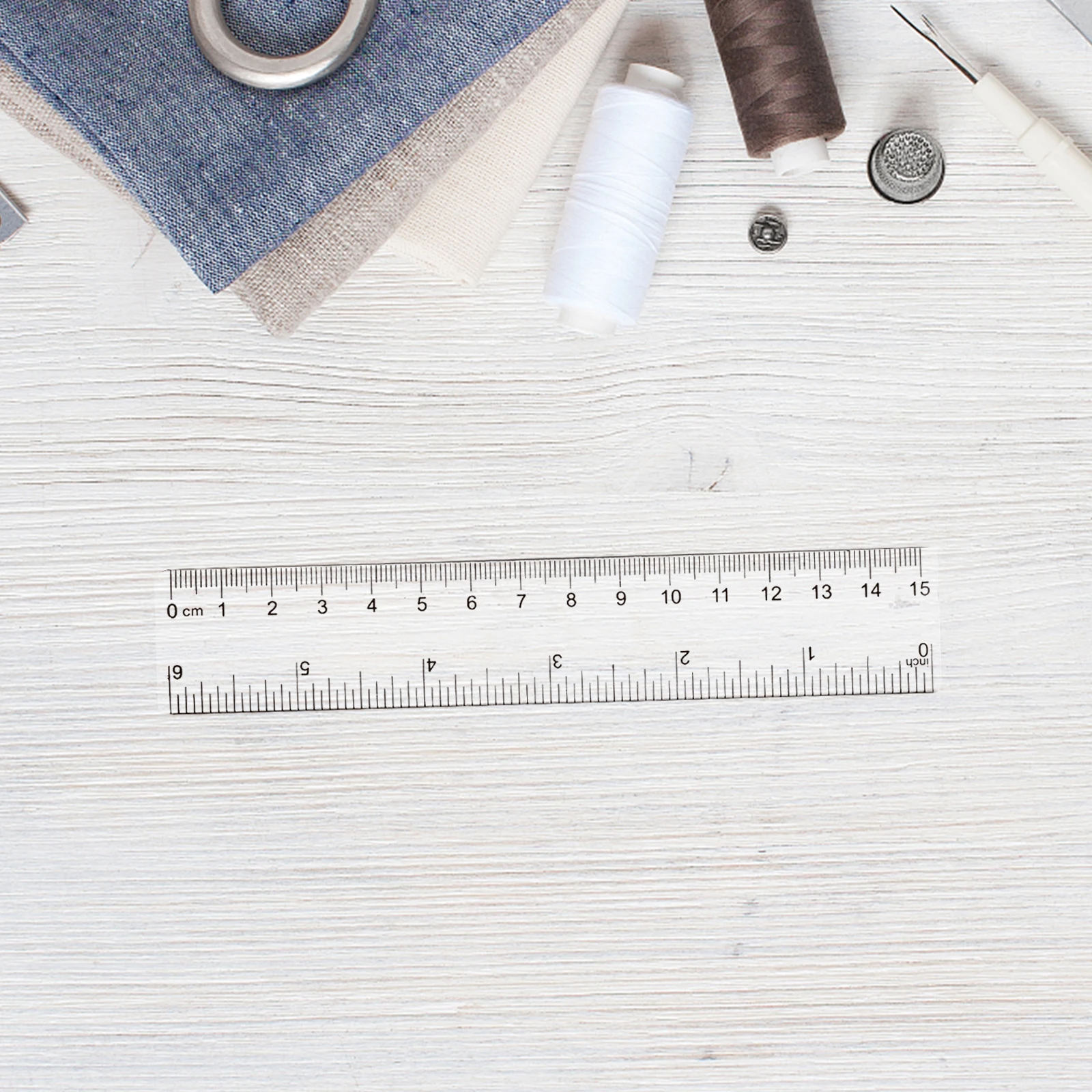 

10pcs Transparent Rulers Clear Plastic 15cm Straight Measuring Tools Dual Units Quality School Office Supplies