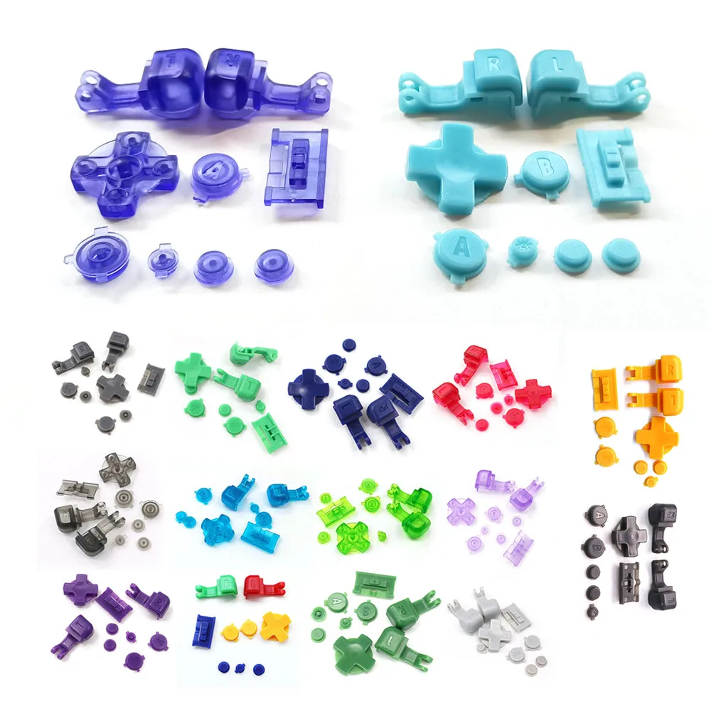 Botones GBA SP A B L R Select Start Power On Off Botones de volumen Tecla D Pad para Gameboy Advance SP Botón de juego completo de plástico