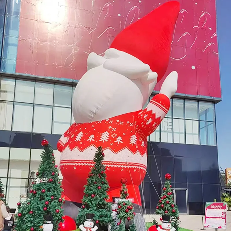 Inflatable Santa Claus, Christmas festival air model with blower, outdoor shopping mall square activity decoration props