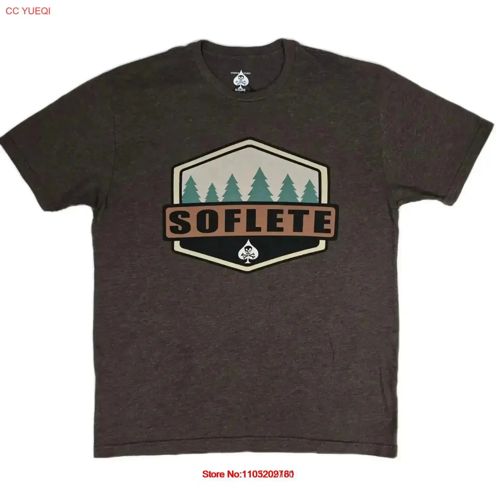 

Soflete T Shirt Tactical Fitness Workout Training Brown Men's XL vintage Washed graphic Stylish Casual Slightly vintage Washed
