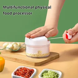 1pcs White Hand Pulled Garlic Grinder In The Kitchen Palm Multi Functional Food Garlic Grinder Shredding Machine Garlic Puller