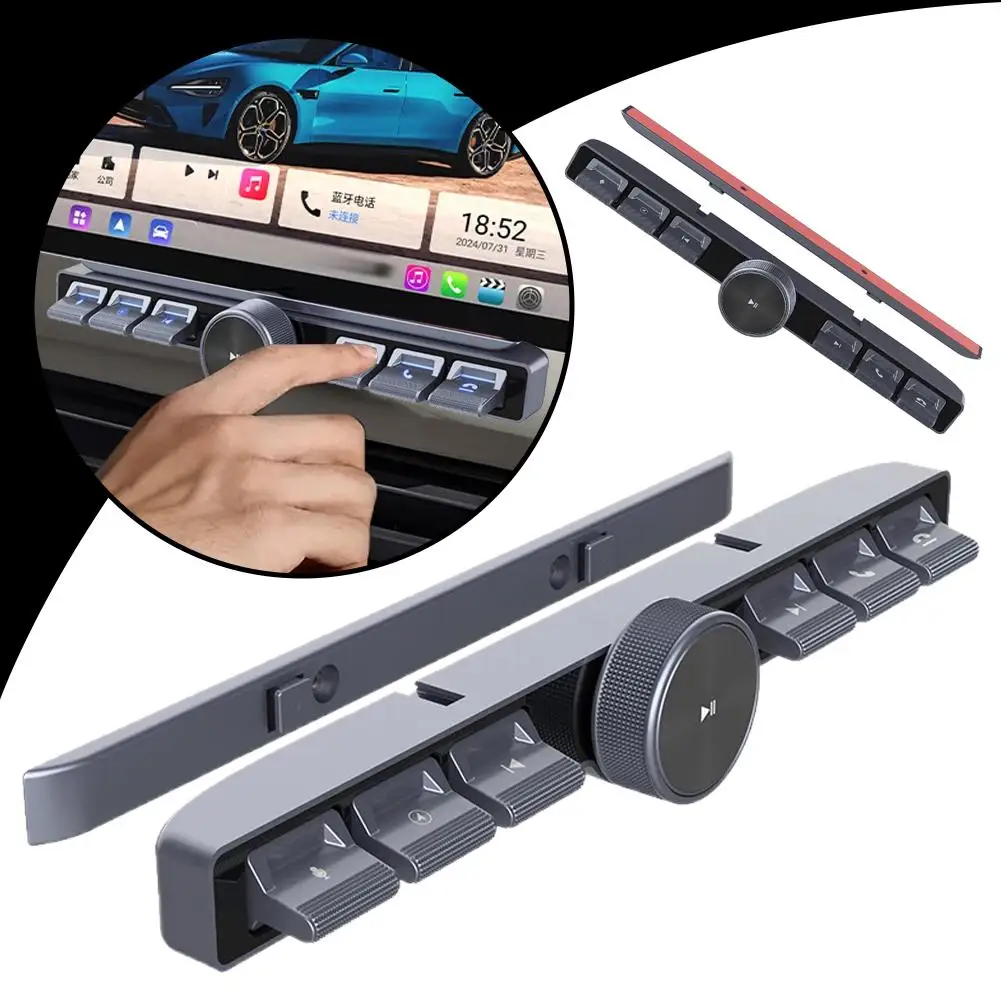 

Беспроводной мультимедийный пульт дистанционного управления, 7-клавишный светодиодный автомобильный контроллер, регулятор громкости, ответ на телефонные звонки для мультимедийной навигации P A7Y2