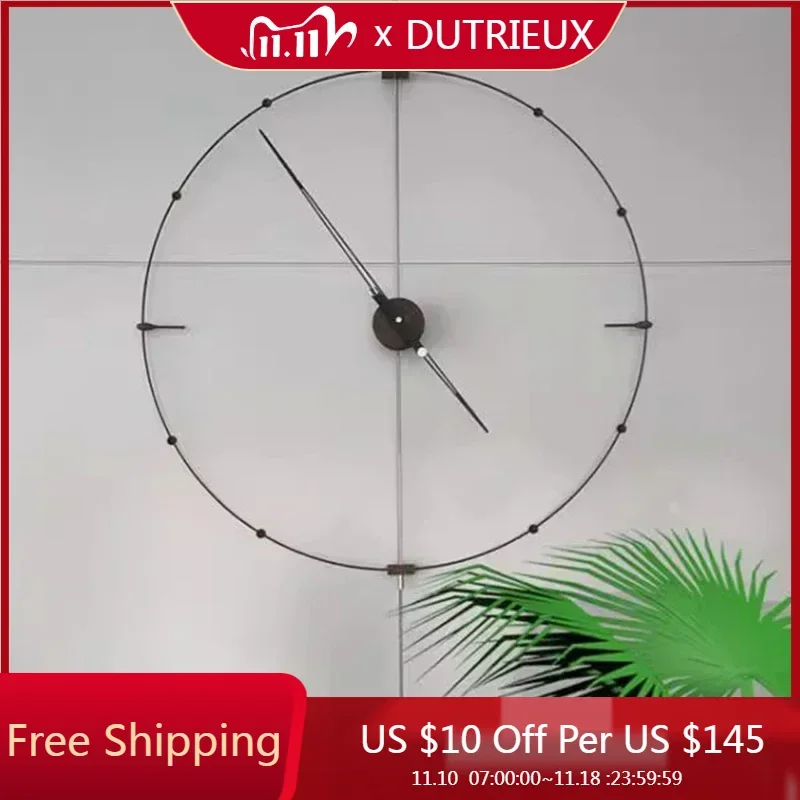 

Silent Aesthetic Wall Clocks Nordic Large Minimalist Restaurant Round Wall Watch Living Room Relogio De Parede Home Decoration