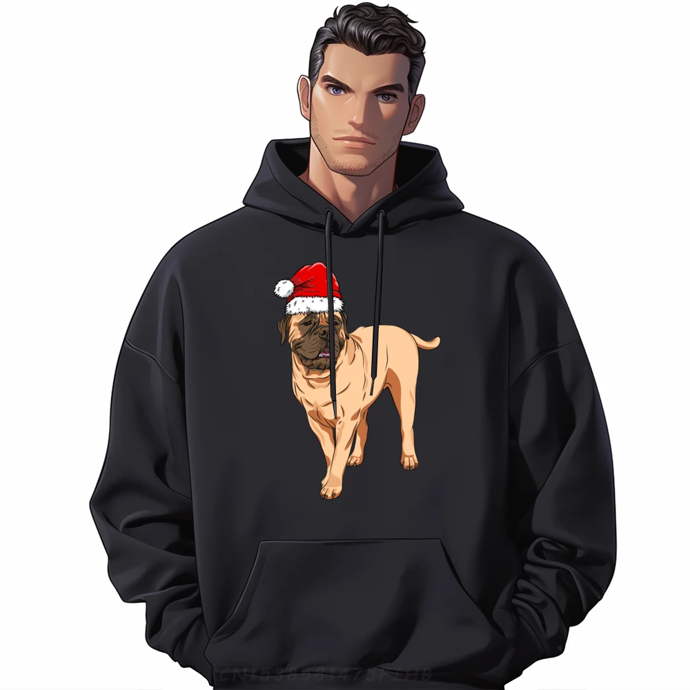 

Bullmastiff Santa Hat Xmas Bullmastiff Dog Lover Christmas Camisetas Student Hoodie Outdoor