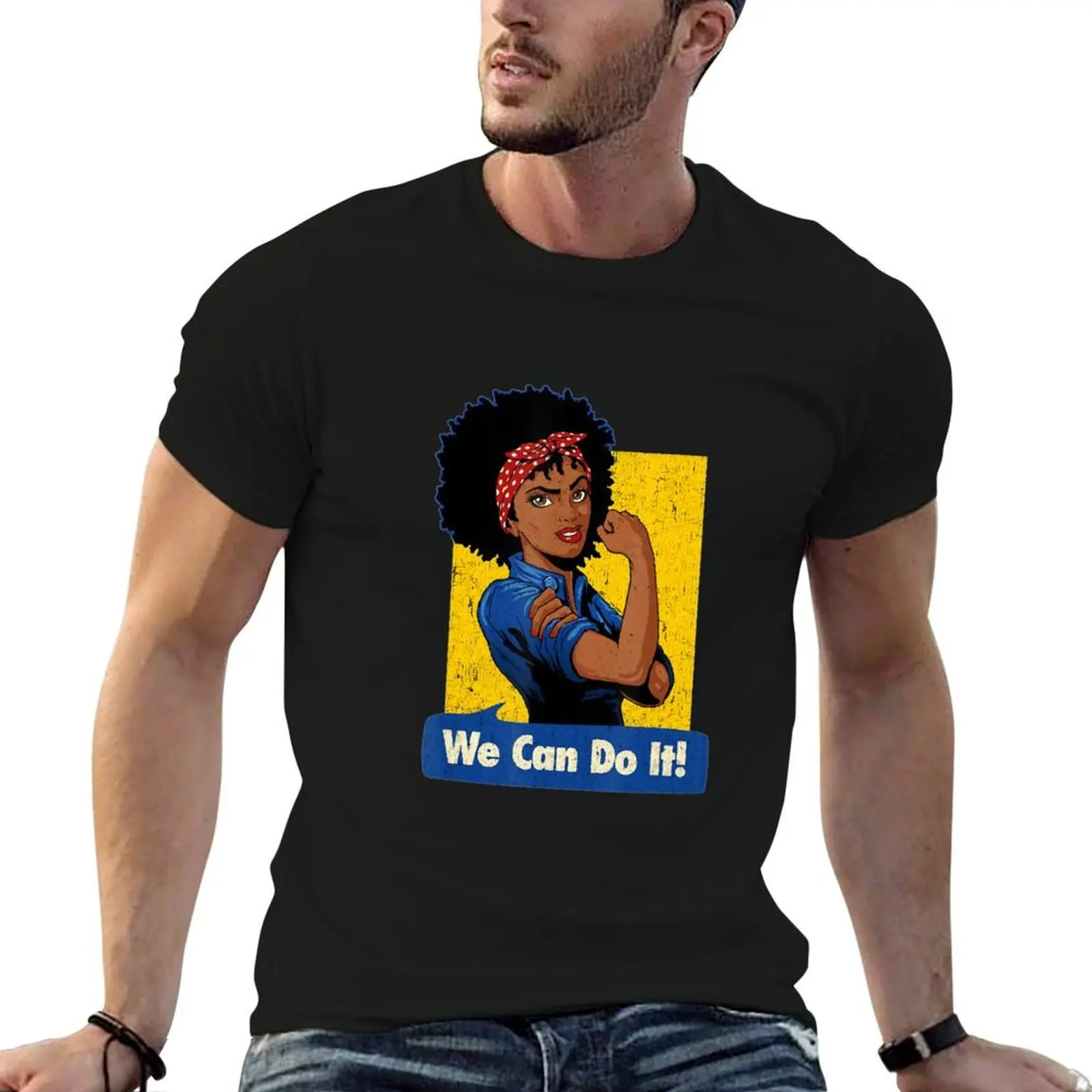 

Rosie The Riveter Black Strong T-Shirt t shirt man luxury t shirts for man graphic tees T-Shirt
