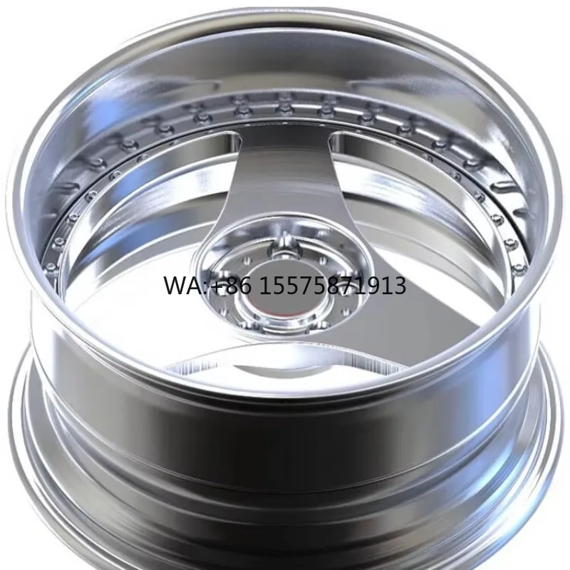 

3 Spoke 2-Piece Forged Wheels 20 Inch Alloy Rims For Compact Passenger Cars