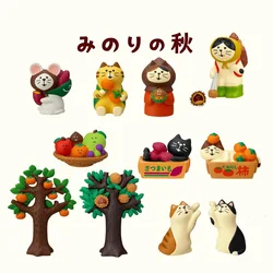 Japan Zakka Autumn Harvest Chestnut Series Fishbowl Decoration Bedside Tabletop Ornament Resin Craft Toys Collectible Gifts