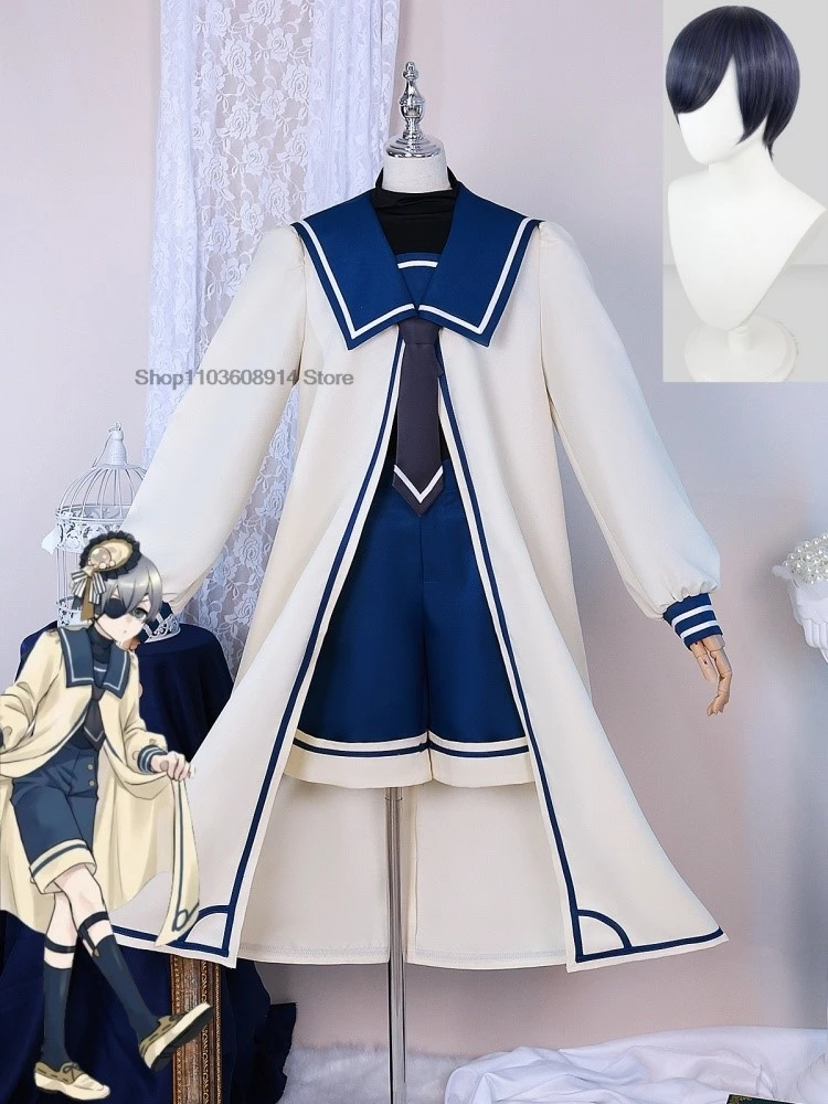 Black Butler Ciel Phantomhive Cosplay Costume Set Scallop Suit Wig Cloak Performance Dress High Quality Outfit Halloween Party