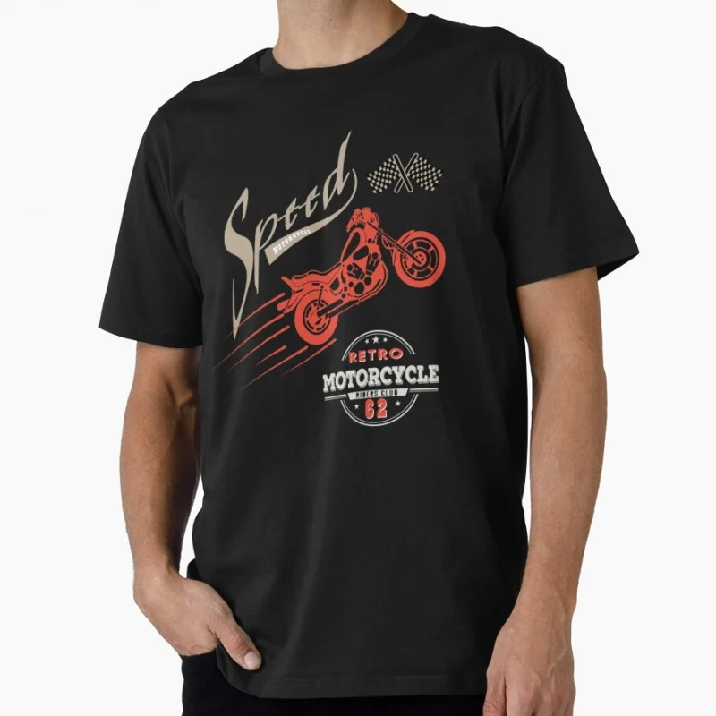 

Retro Speed Motorcycle Cafe racer Gift t shirt for Rider 100% cotton O-Neck Short Sleeve Graphic Clothes All size tops S-6XL