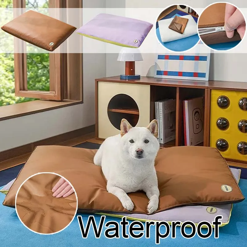 

1PC Waterproof Removable Dog Bed Soft Pet Cushion for Small Medium Dogs Cats Summer Breathable Pet Bed Basket Nest Pet Supplies