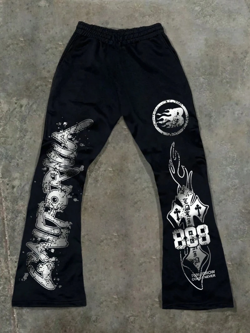 

Sweatpants High Street Hip Hop Casual Pants Men Harajuku Y2K Oversized Sport Winter Fall Super Handsome Men's Straight Leg Pants