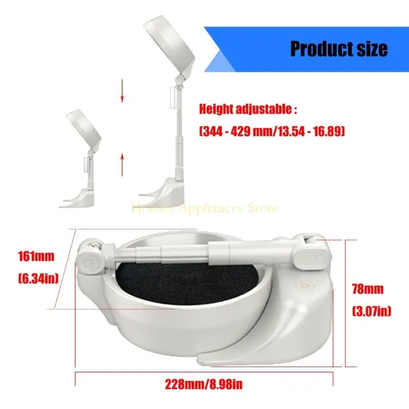 D0AB Miniatur Rentang Portabel Hood Dengan Kecepatan Angin yang Dapat Disetel Disetel Lepas Filter Desktop Kipas Kipas