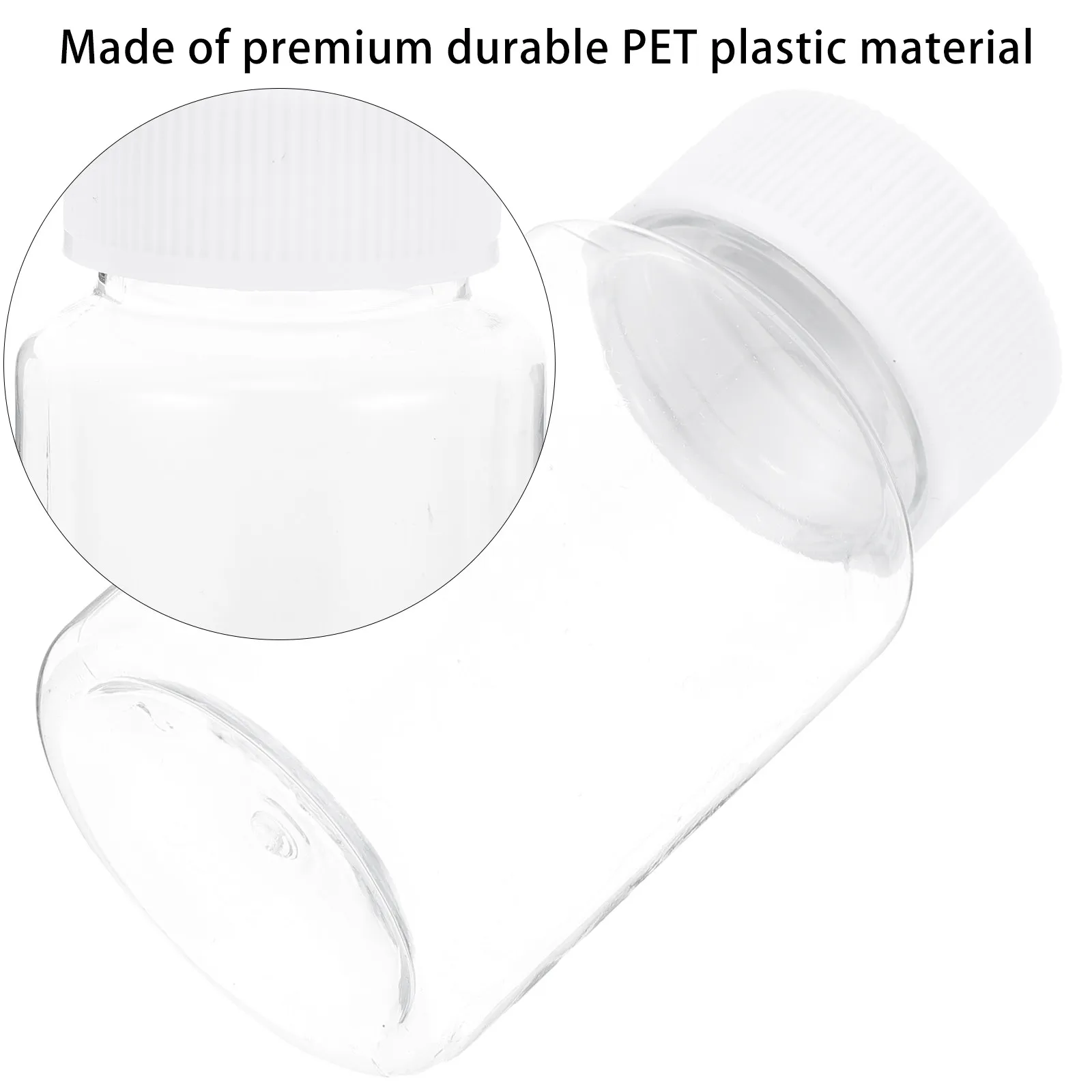 

20 шт. прозрачных пластиковых бутылок для хранения объемом 80 мл с завинчивающейся крышкой для таблеток, капсул, порошка, семян, водонепроницаемые контейнеры для экспериментов и домашнего использования