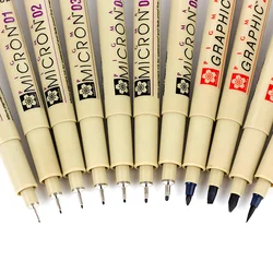 Sakura 12PCS Art Hand-painted Anime Sketch Pen Pigma Micron Pen 003 005 01 02 03 04 05 08 1.0 2.0 3.0 Designer Sketch Supplies