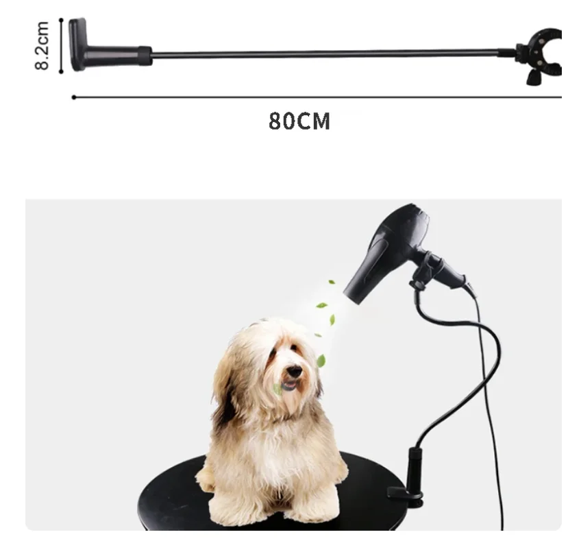 Pet Dog Cat Hair Dryer Holder Grooming Table Hair Dryer Clamp for Pet dogs 360 Degree Adjustable Foldable Hair Dryer Clips Stand