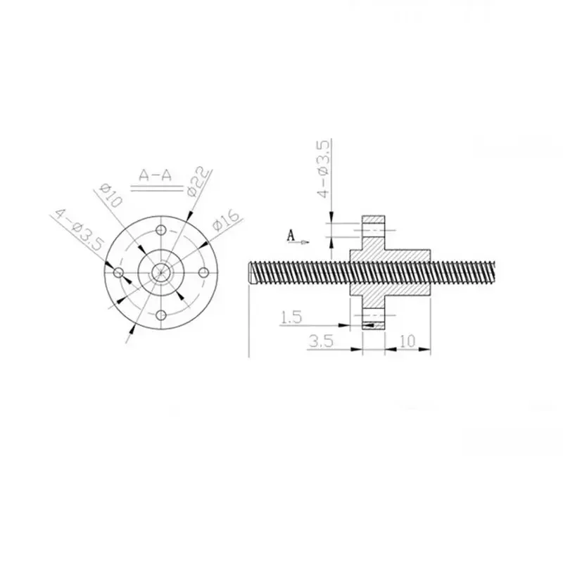 Vite di comando T8 filettatura sinistra lead2/3/8mm acciaio inossidabile 304 T8 vite trapezoidale inversa sinistra e dado di rame inverso