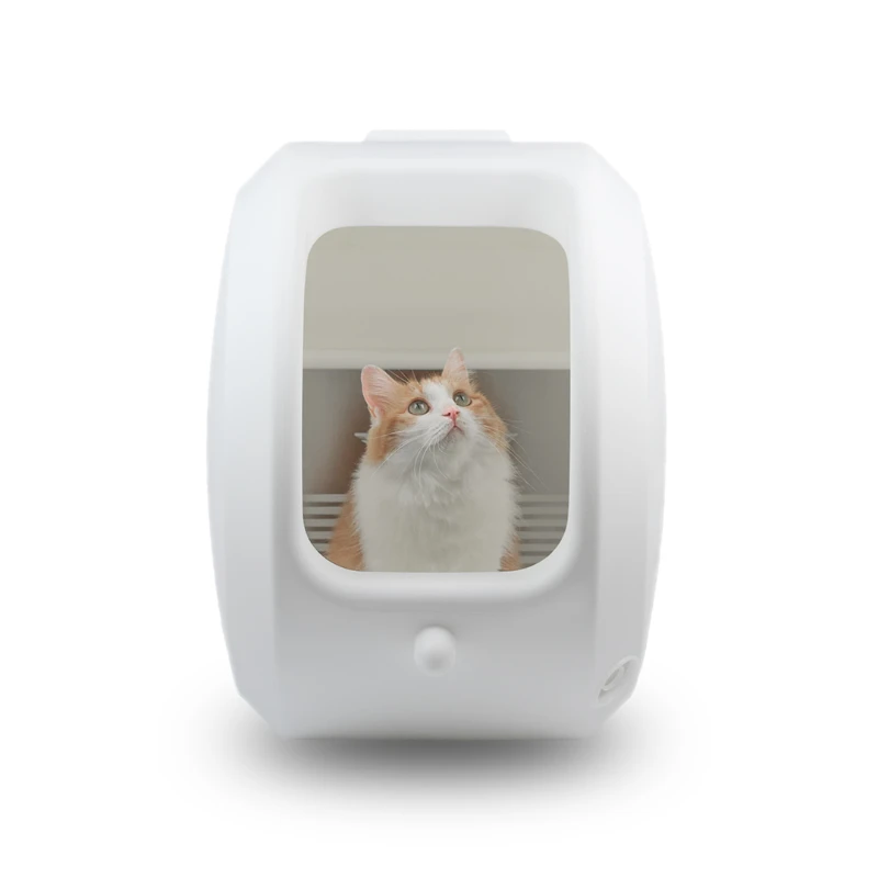 Semi automatic litter box, semi enclosed automatic cat toilet litter box, automatic litter box