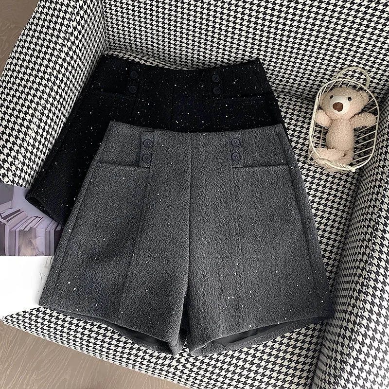 ey Cintura alta iny Lã Perna Larga Ortes Mulheres Inverno Sle Casual Emagrecimento Bota Calças Reflexivas Corte Reto Cintura Alta...