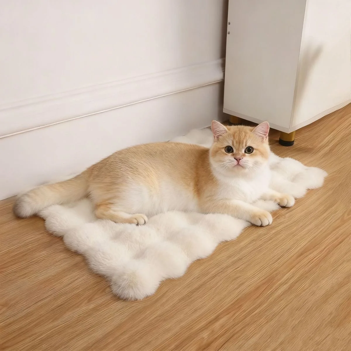 Universelle Haustier-Schlafmatte für alle Jahreszeiten, warme Schlafmatte für Hunde und Katzen im Herbst und Winter, dicke Plüsch-Bubble-Schlafmatte – Detail 4