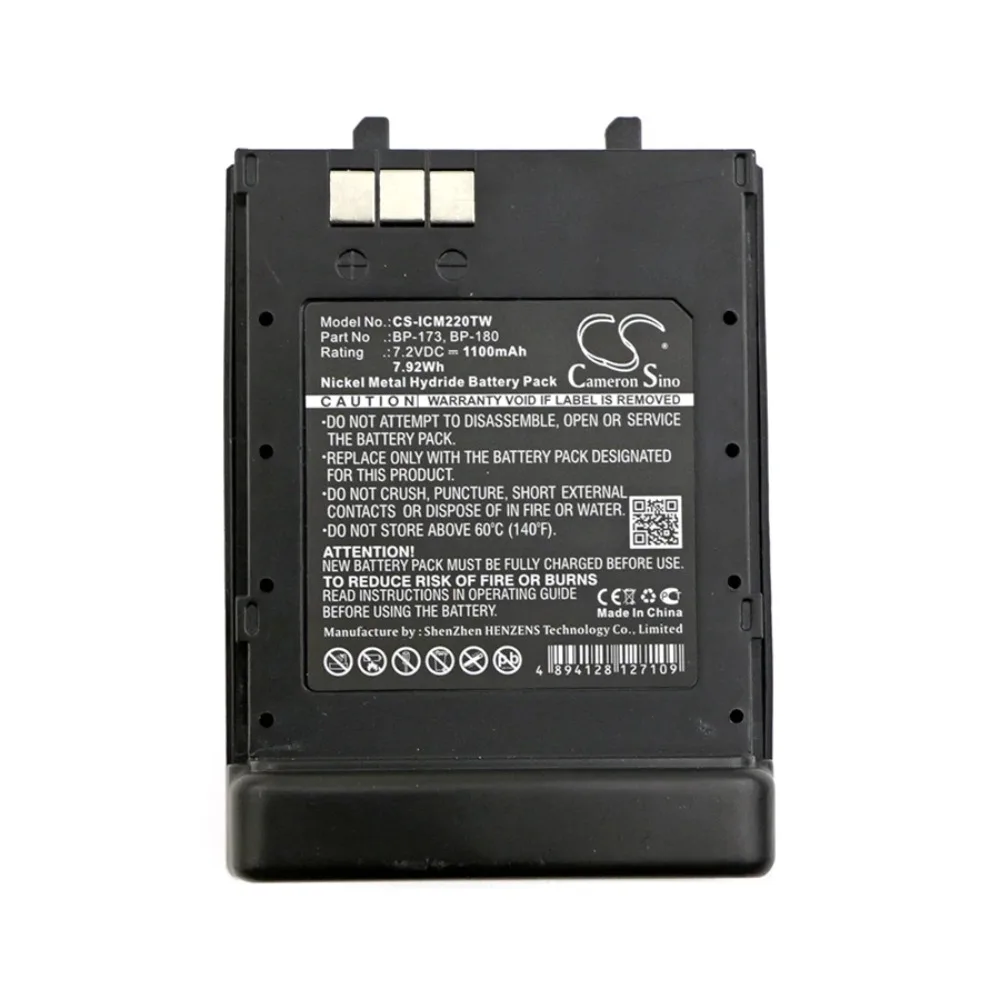 

Сменный аккумулятор BP-180-H BP-173 для IC-T7A IC-T7H IC-T70 IC-T22A IC-T22E IC-W31A IC-W31E IC-W32A IC-W32E IC-T42A IC-T42E