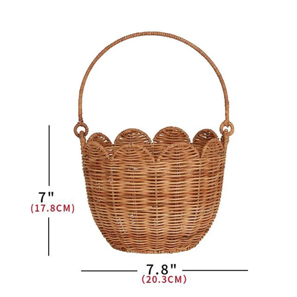 Handmade Wicker Rattan Bags for Women Bohemian Straw Picnic Basket Bag Handbags Travel Beach Bags 2025 Knitted Woven Bag Storage