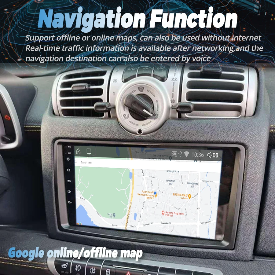 128GB أندرويد 14 AI صوت CarPlay راديو السيارة ستيريو لبنز سمارت فورتو W451 2006-2009 نظام تحديد المواقع نافي مشغل فيديو الوسائط المتعددة السيارات HU