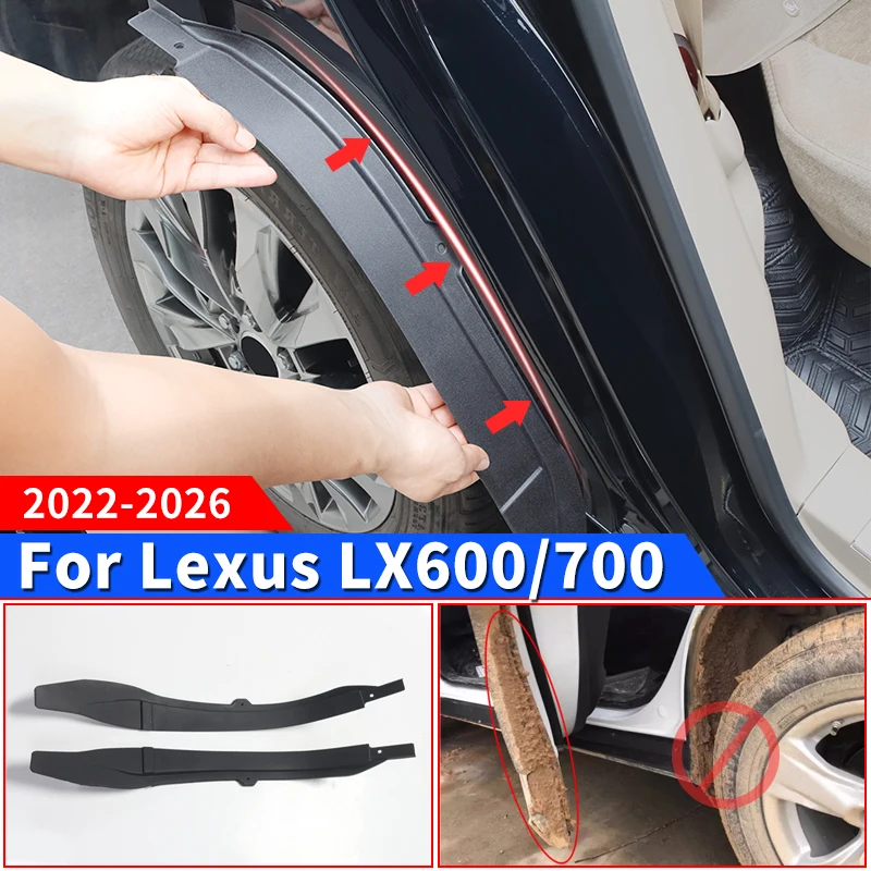 For 2021 2022 2023 2024 Lexus LX600 LX500d rear wheel fender lining LX 600 500d Exterior Upgraded modification accessories