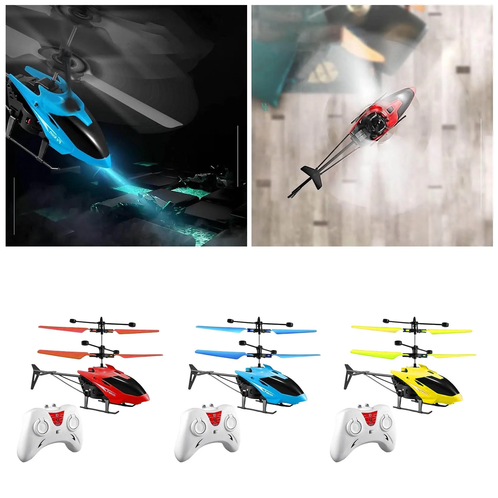 Super Mini Helicopter Remote Control Aircraft Drop Induction Aircraft Model Children'S Toy Gift Red Blue Yellow Helicopter Toys