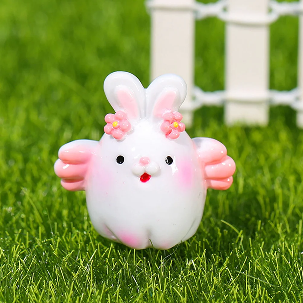 

DIY мультфильм кролик украшения украшения прекрасный мини-фигурка кролика фигурки из смолы