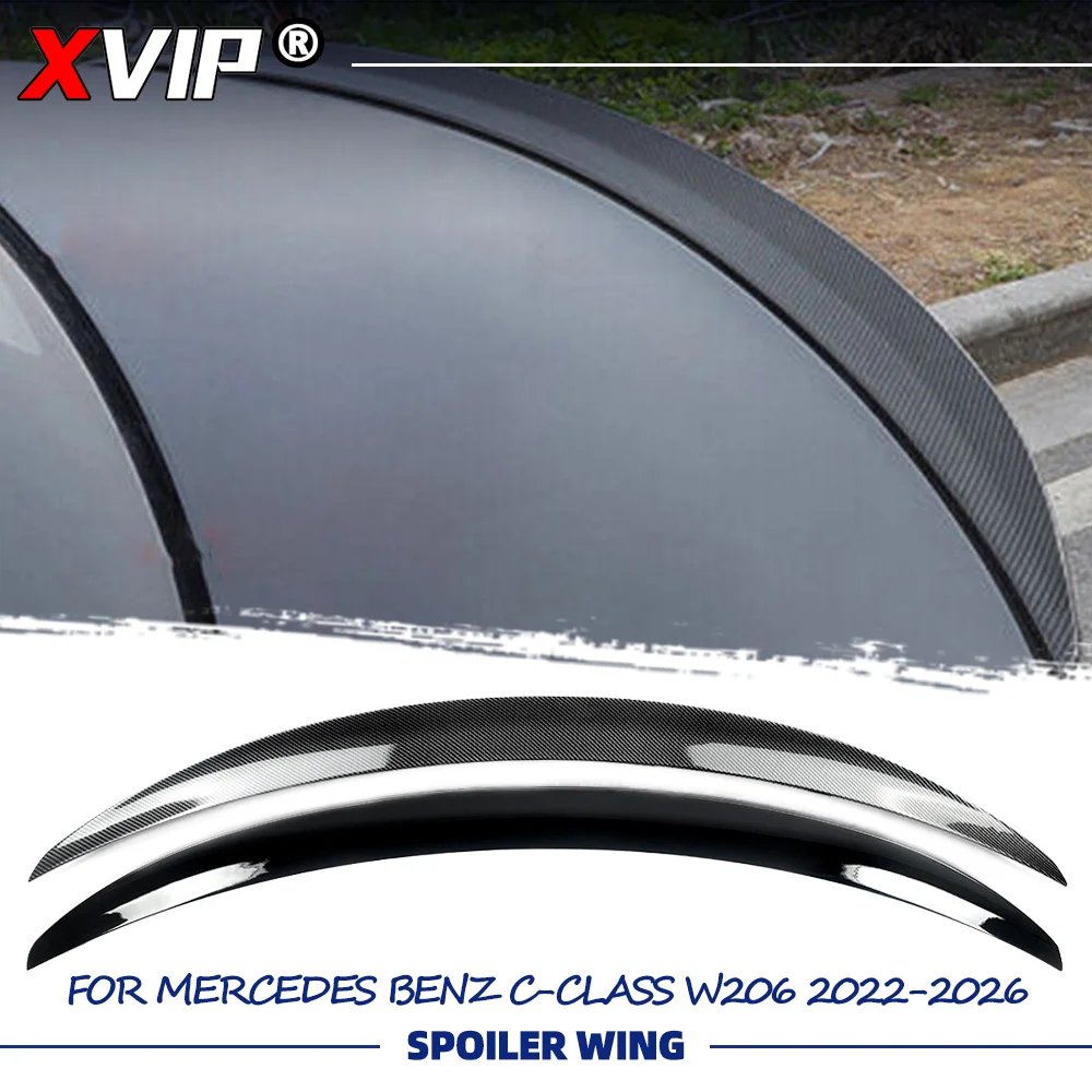 

Задний спойлер XVIP с глянцевым черным покрытием и эффектом карбона для Mercedes-Benz C-Class W206 2022-2026