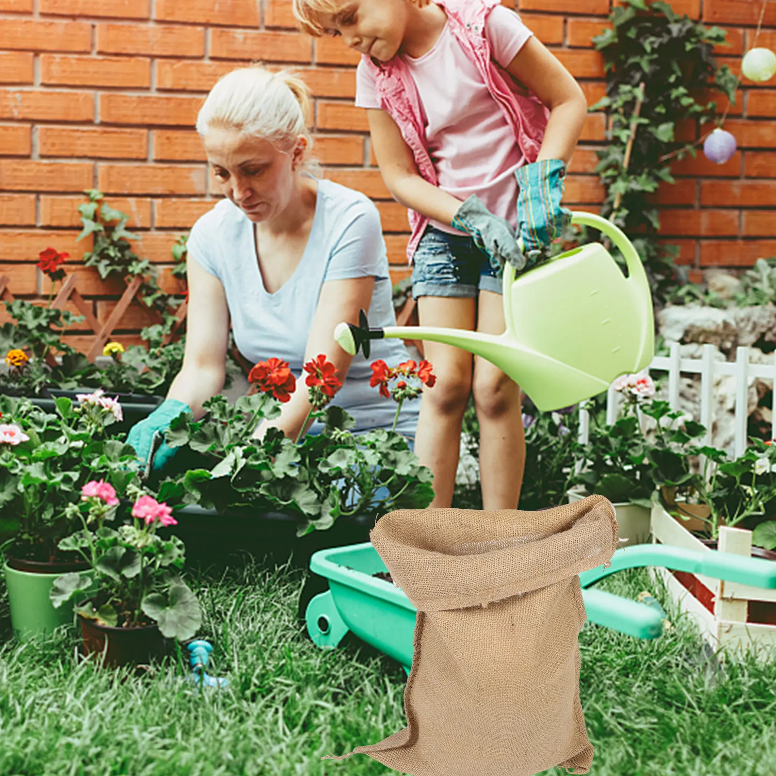 3 قطعة أكياس الرمل الفيضانات كيس الخيش الطبيعي للاستخدام المنزلي في الهواء الطلق قابلة لإعادة الاستخدام كيس تخزين الجوت القابل للتحلل سعة كبيرة