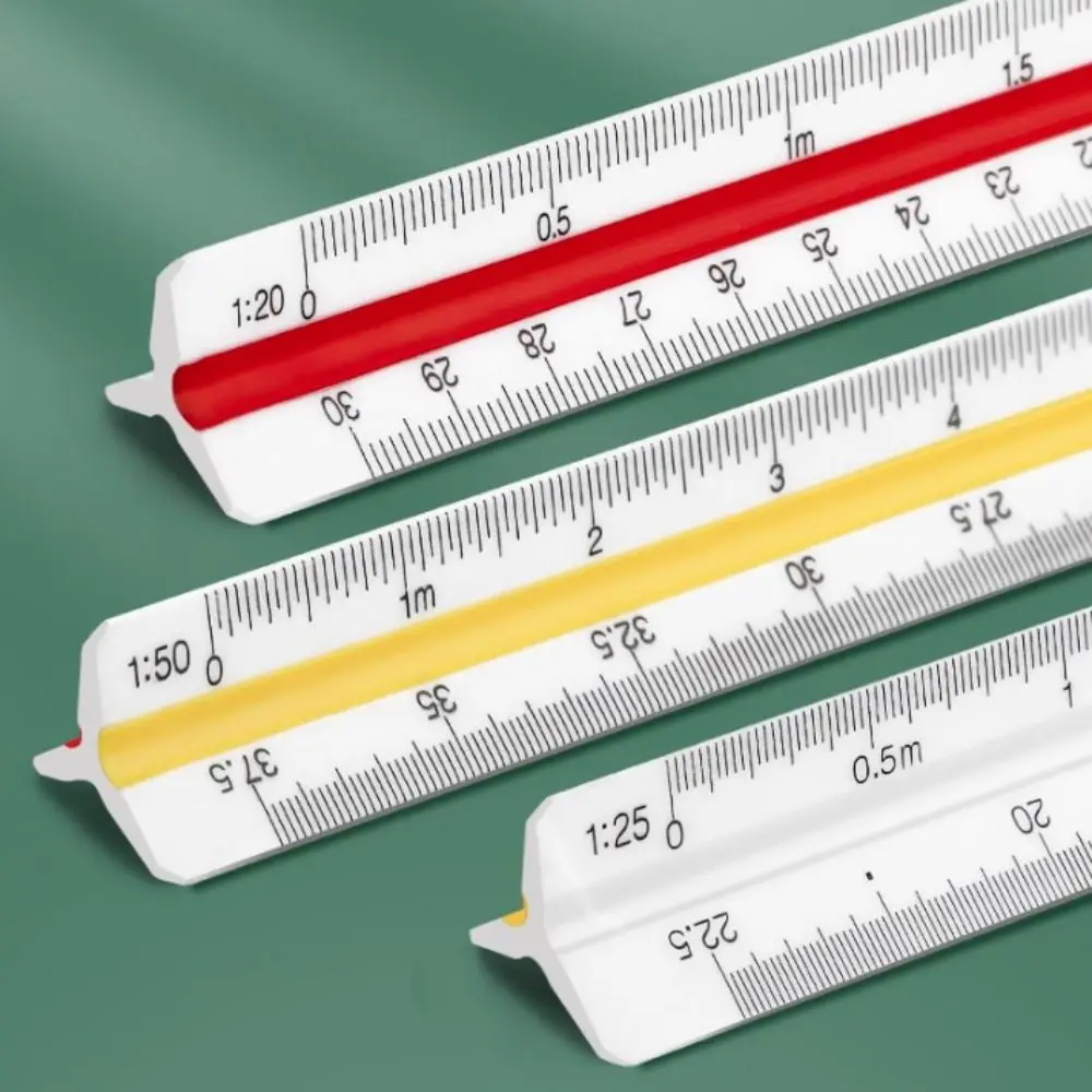 Drawing Tool 30cm Triangular Scale Ruler Measuring Technical Drawing Ruler Drawing Architect Ruler Office