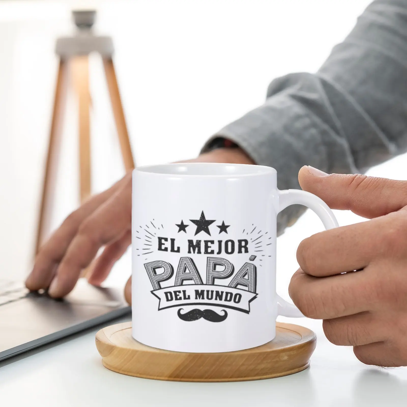 Spainsh Best Dad Coffee Mug Gift for Father Dad Husband Man EL MEJOR PAPA DEL MUNDO Birthday Gifts From Daughter Son 11oz