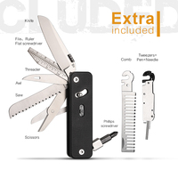 ROXON S503G Flex Companion Tool Modular Design and Customizable Pocket Tool, Preinstalled with 8 Essential Tools (1/4\