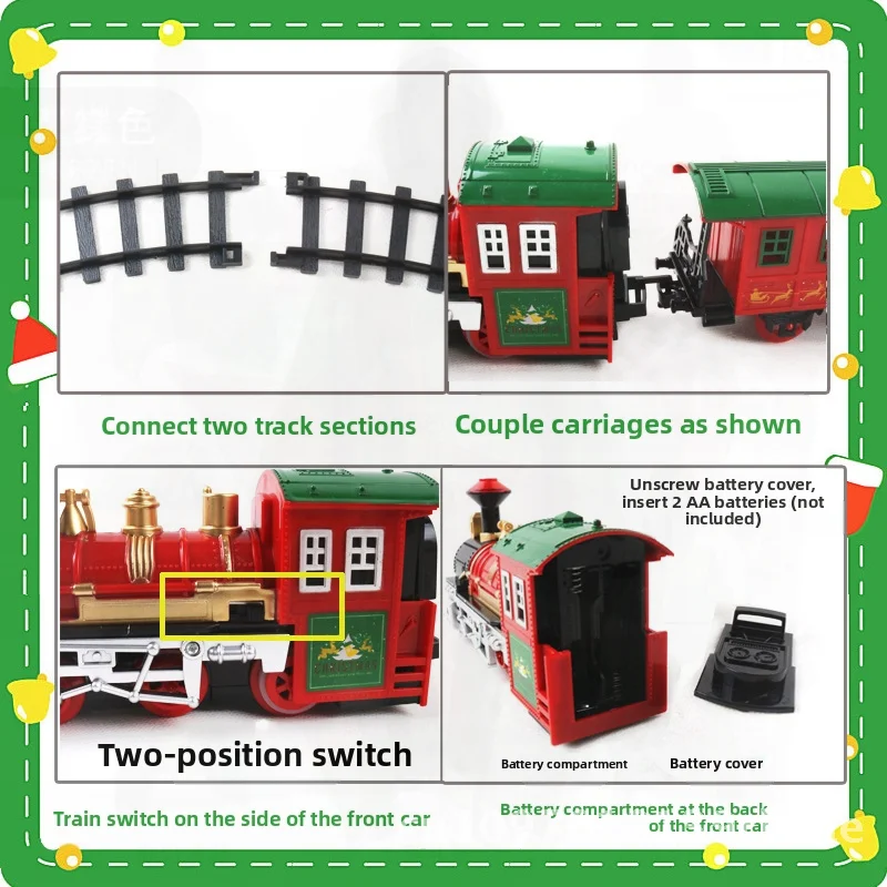 لعبة سيارة السكك الحديدية الكهربائية للأولاد - قطار التحكم عن بعد مع ميزات الضوء والصوت نموذج بلاستيكي هدية عيد الميلاد للأطفال #4