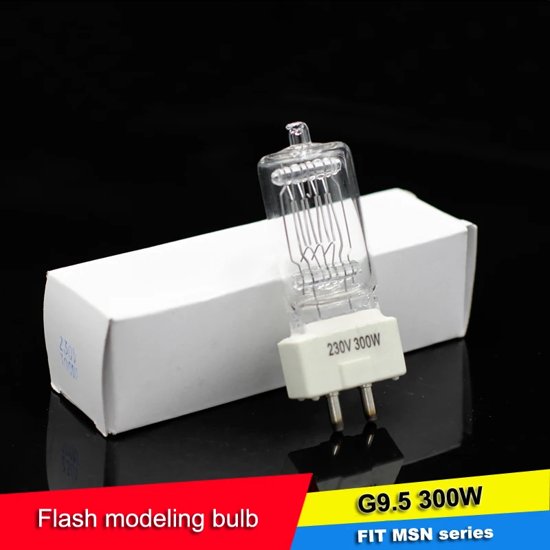 230V 300W G9. 5/2-PIN photography modeling bulbs,Compatible with Pilot, suitable for MSN series