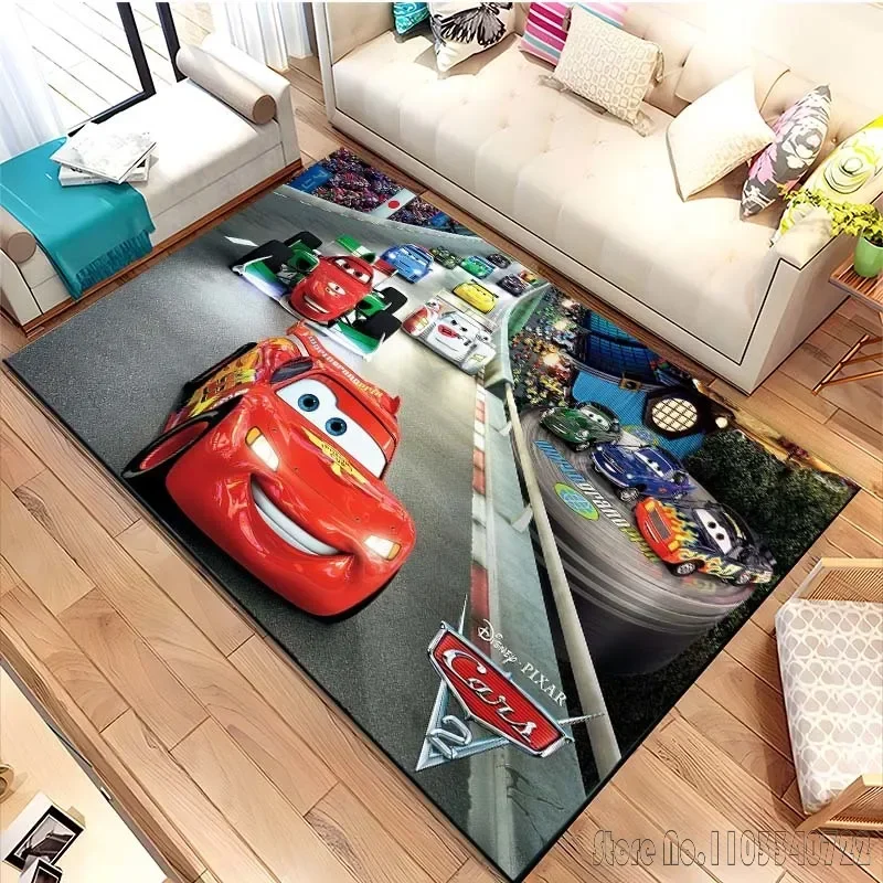 3D Car Animation Racing Pattern MCQueen 95 Rug Carpets 80x120cm Decor for Kids Floor Mat Living Room Children's Bedroom