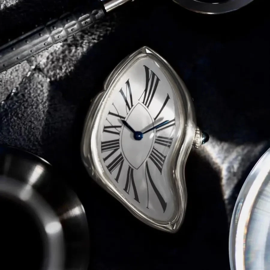 Alien Eclapse Melting Twist Y2K Reloj Pabellón Moda para hombres Moda Retro Diseño avanzado de Instagram