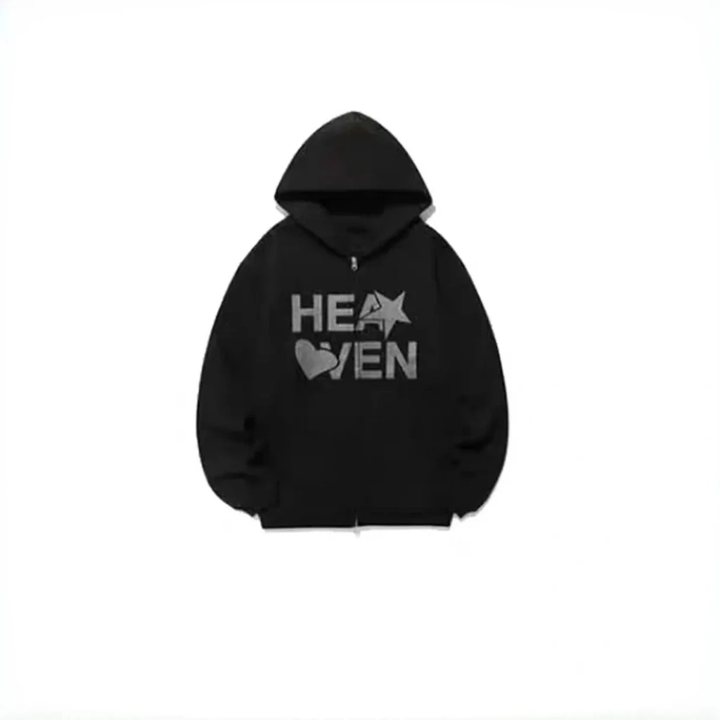 

KPOP 2025 New Y2K Sportswear Harajuku CNBLUE BLACK Hoodie Sweatshirt Letter HEAVEN WITH LOVE Printer GREY BLACK Pullover Hooded