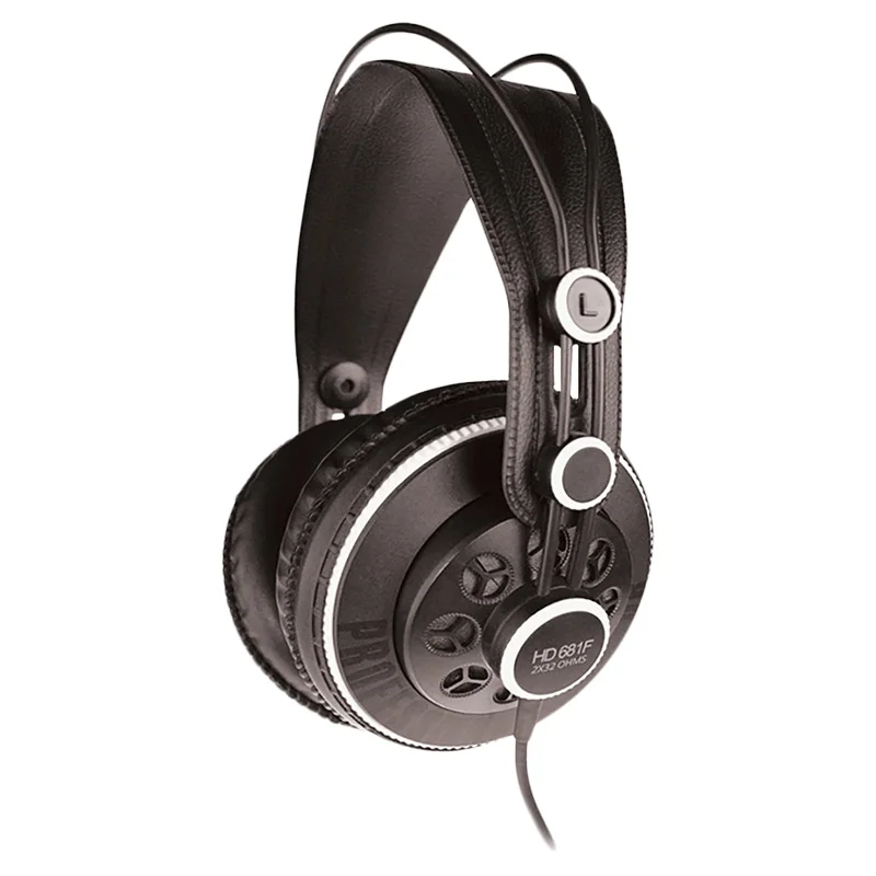 Superlux HD681F professional semi-open monitor headphone with djustable headband and flat frequency response for monitoring