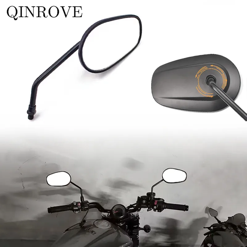 

Universal Retro Motorcycle Rear View Mirrors 8mm 10mm Side Rear Mirror Cafe Racer Moto Accossories for Yamaha MT07 Honda Hornet