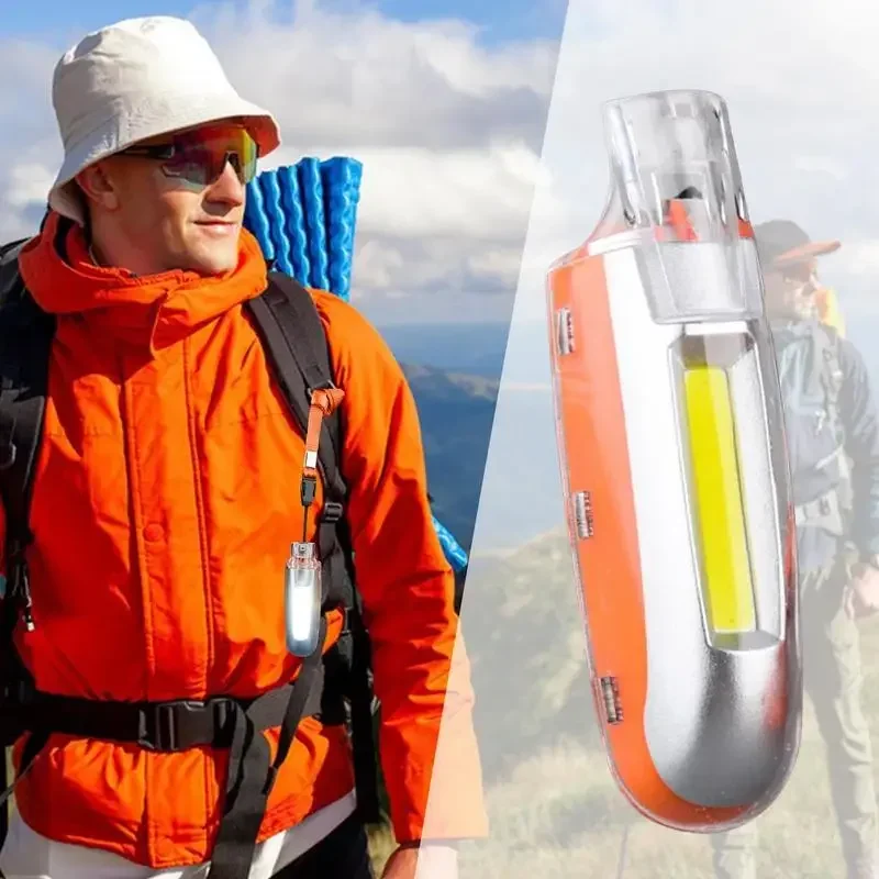 Running Safety Whistle Women 3 Modes LED Light Up Whistle With Lanyard Survival Whistle Keychain For Camping Type-C Charging