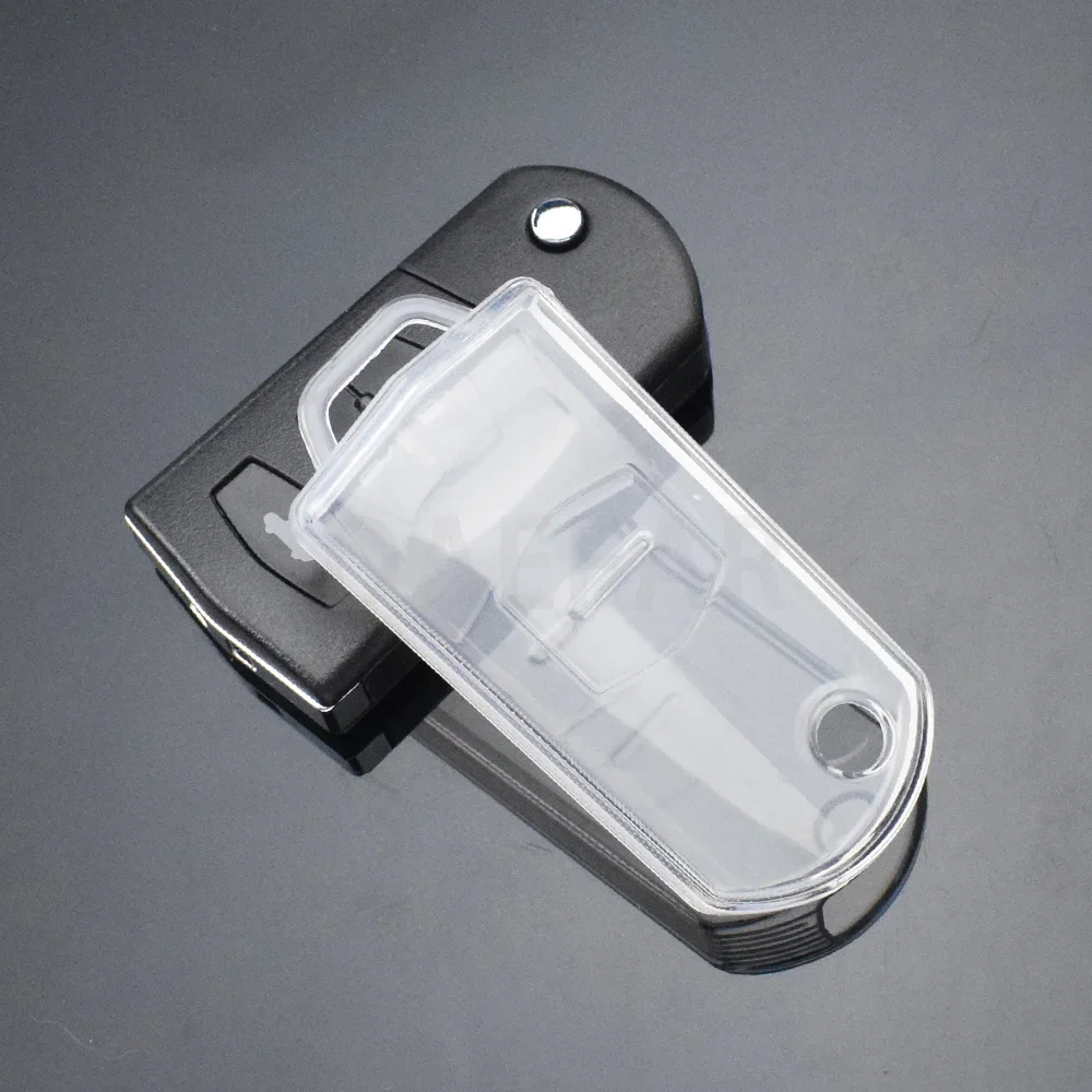 Soft TPU Transparent Car Key Shell Case for Mazda 2 3 5 6 BT50 CX-5 CX-7 CX-9 RX8 2/3 Buttons Car Key Remote Control Folding Bag