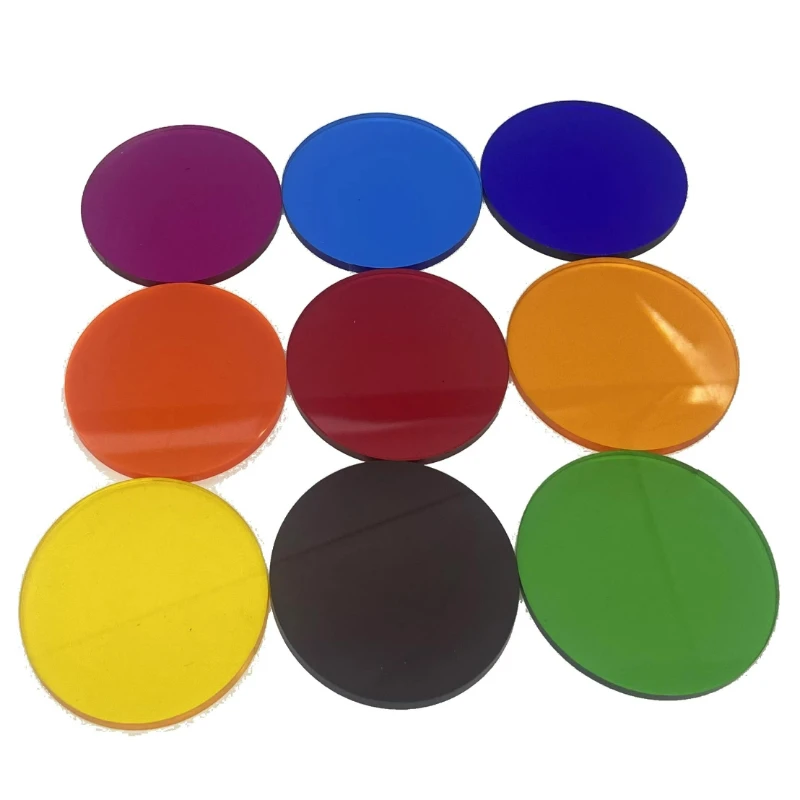 5-50pcs Thick 3mm Circular Shape Colorful Translucent Acrylic Board PMMA Plexiglass Tinted Plate DIY/Wedding&Home Decor