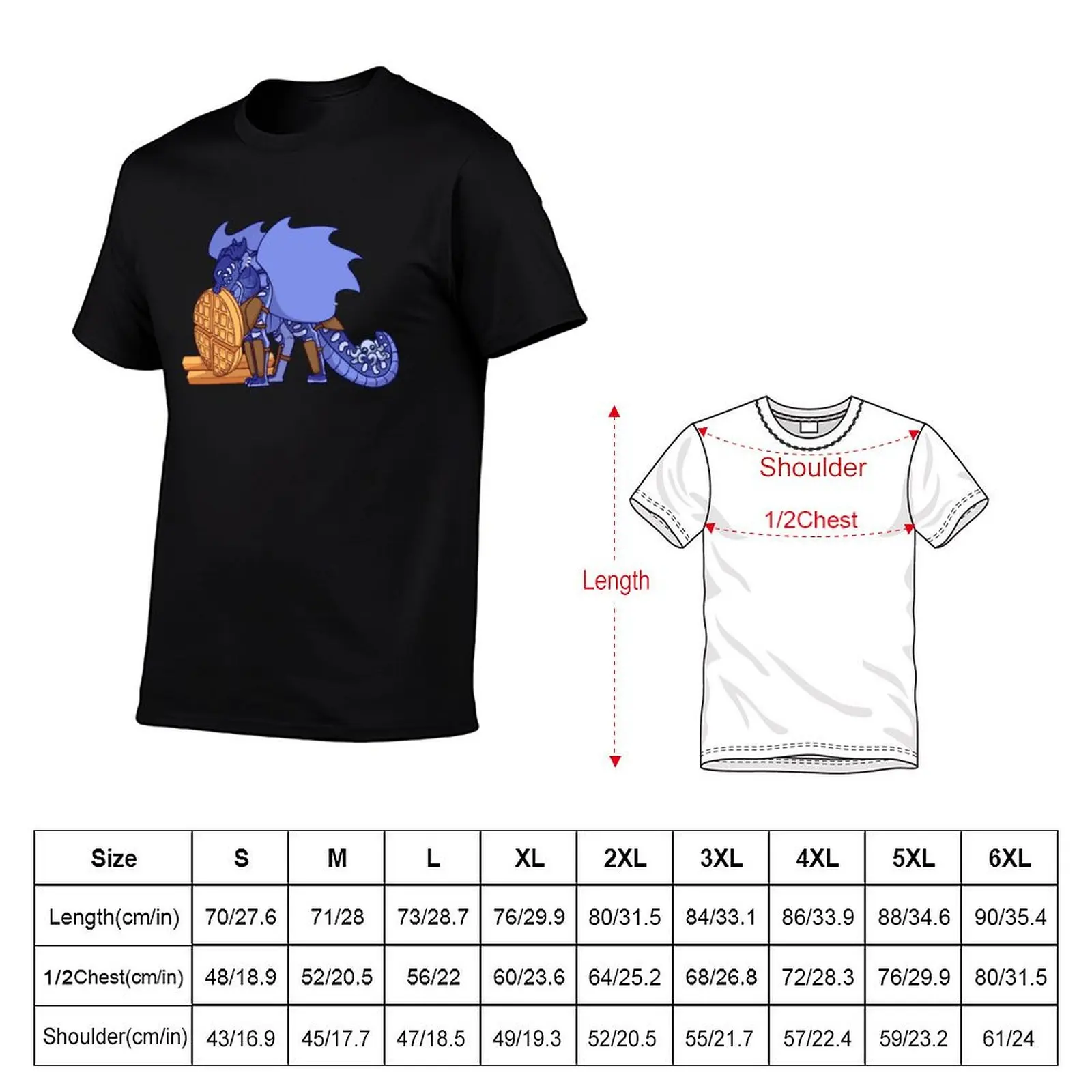 Indigo with Waffles T-Shirt anime t shirts for man man t shirt heavy cotton anime tshirt T-Shirt