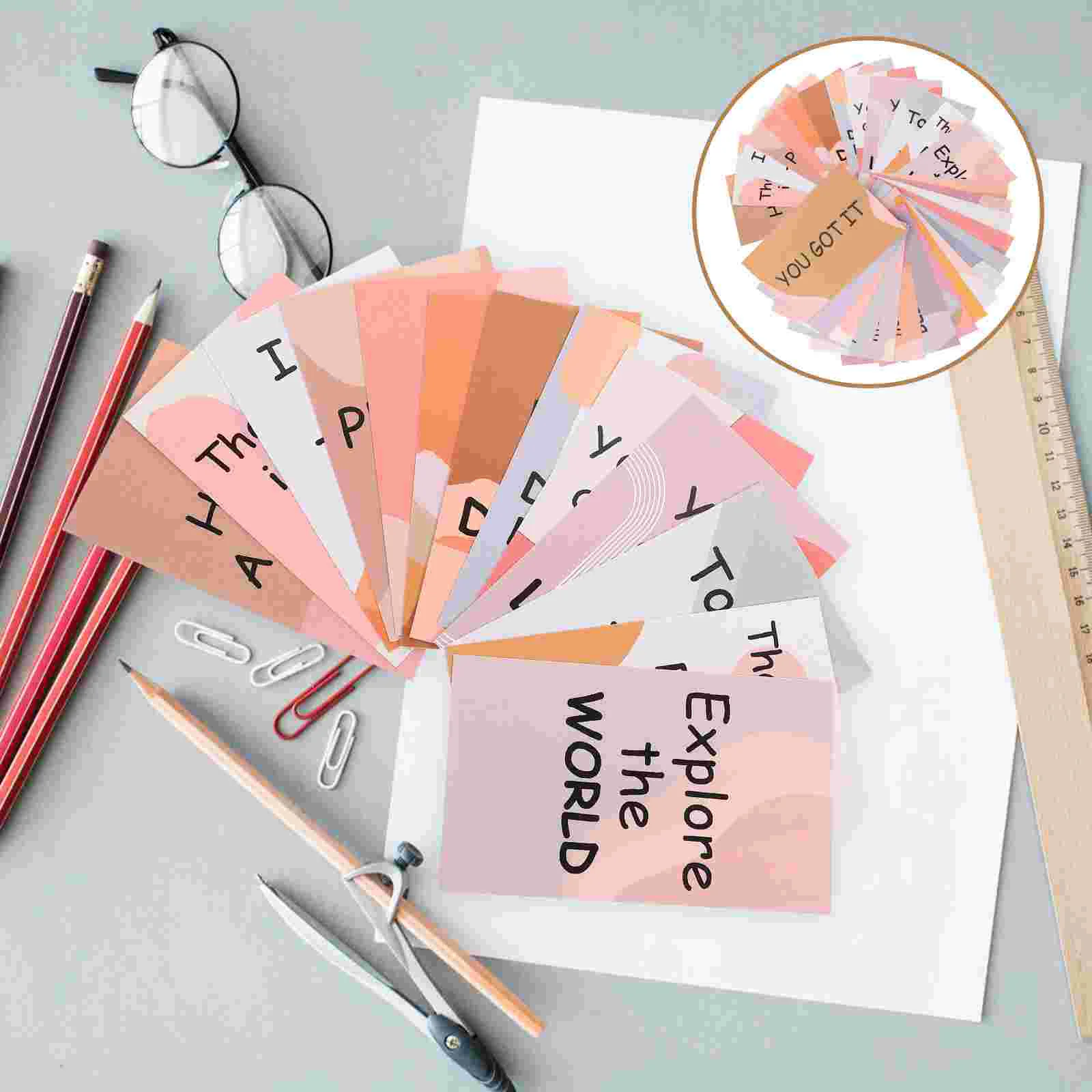 30 Pcs Motivational Cards Colorful Accessory Inspirational Quote Business Staff