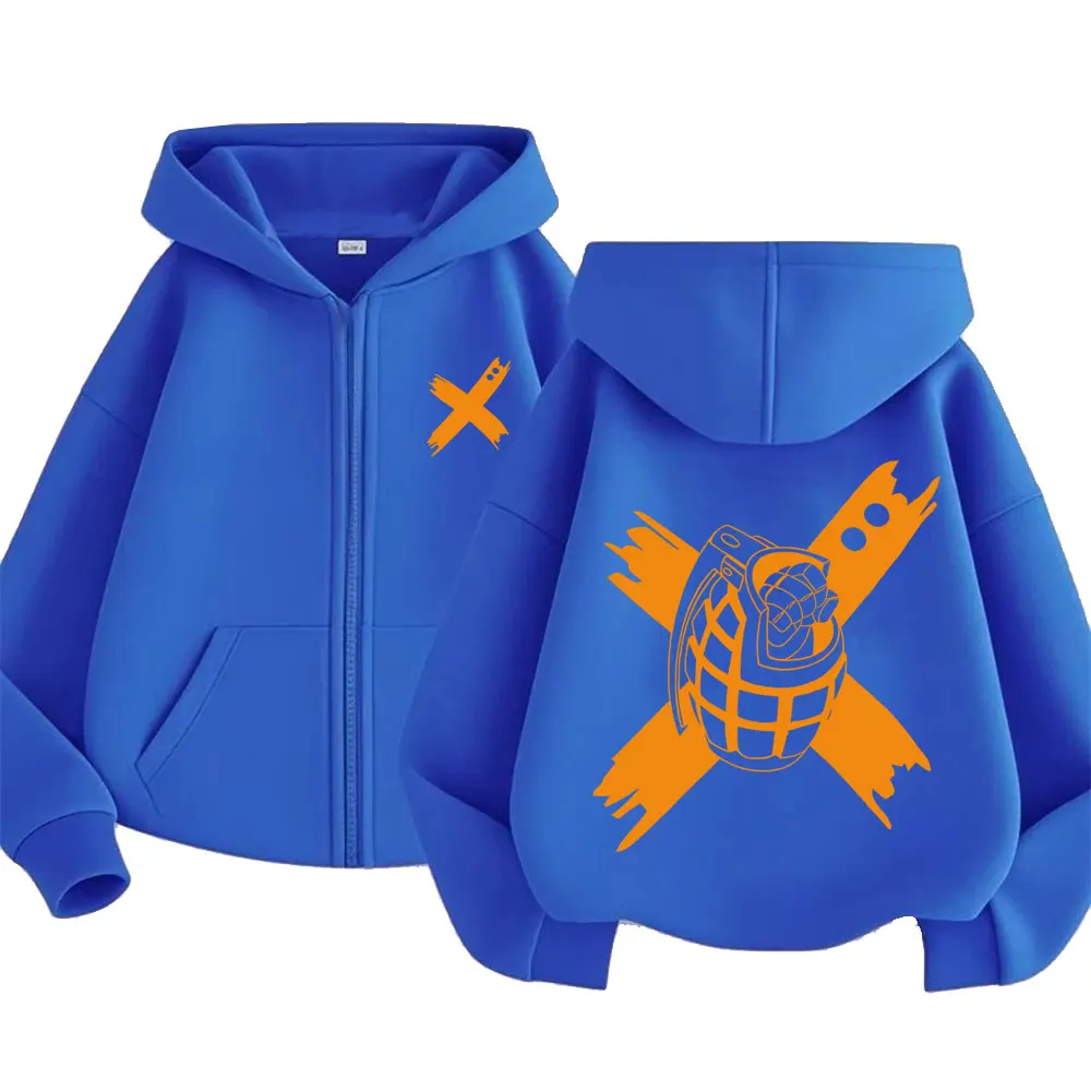 Japan Anime My Hero Academia Reißverschluss-Hoodie Harajuku Mode Manga Vintage Zip-Up-Jacke Herren Fleece Übergroßer Zip-Up-Sweatshirt – Detail 5
