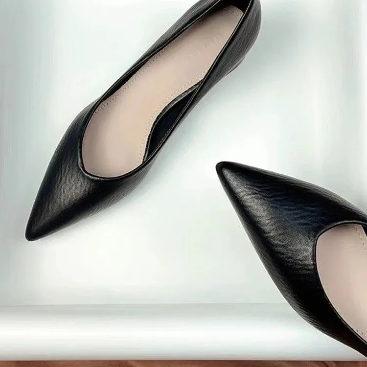 

Designer Pointed Toe Women Pumps Shoes Fashion Shallow Slip on 2026 Spring Autumn Dancing Party Low Heel Shoes