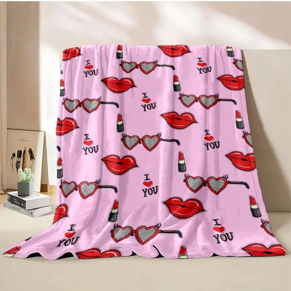 

Love You Letters Warm Printed Blanket Bedroom Livingroom Bed Warm Soft Comfortable AirConditioner Office Travel Thin