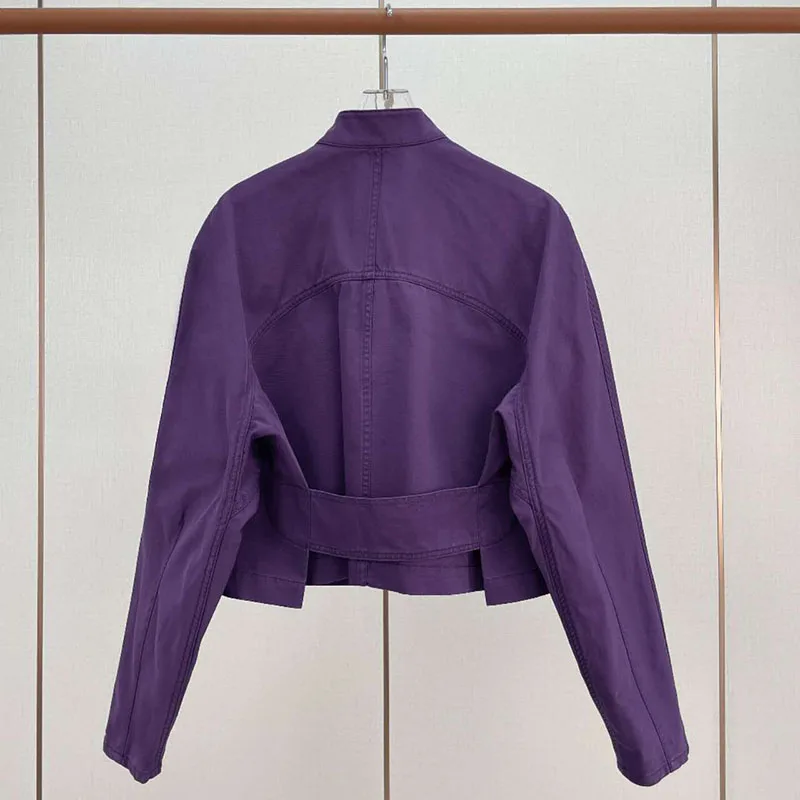 2026, Fall New Arrivals, Women's Jackets, Washed Denim Jackets, High-Quality 100% Cotton Zipper Parkas, Y2K, Matching Pants,